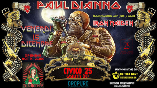93. 15 dicembre Paul Dì Anno Ex Iron Maiden al Civico 25 di Caselette Torino - Opening Act THE ROCKER